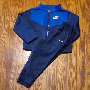 Nike Boys Navy and Royal Blue Track Suit - 24 Months